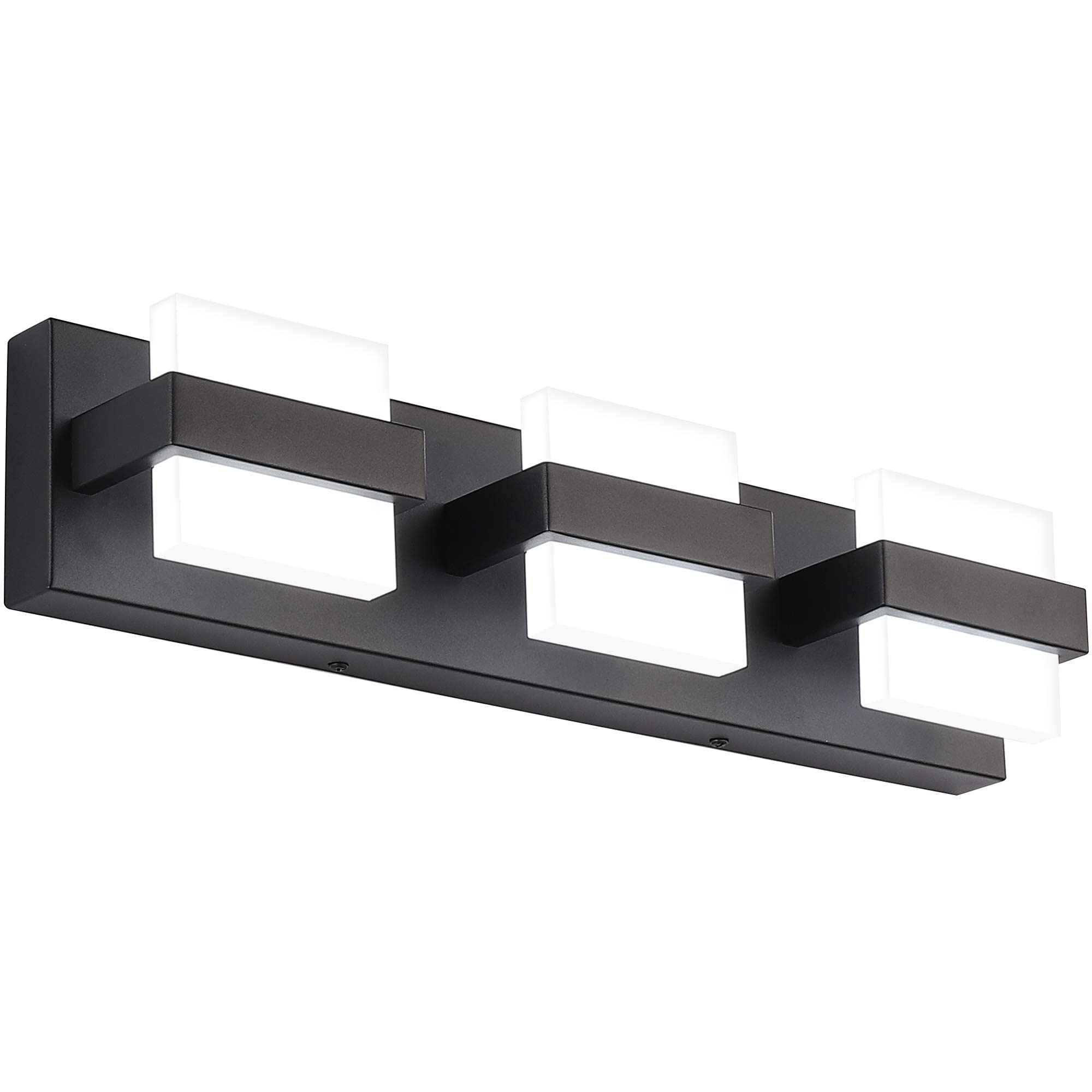 HXYSXHJUO LED Bathroom Modern Vanity Lights Over Mirror 3 Acrylic Black Bath Wall Lighting