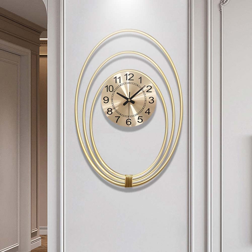 XJBTBA Reloj de pared artístico, reloj de pared grande, relojes de pared, relojes silenciosos de mediados de siglo, relojes de pared artísticos con pilas, relojes de cuarzo de color pop, decoración de