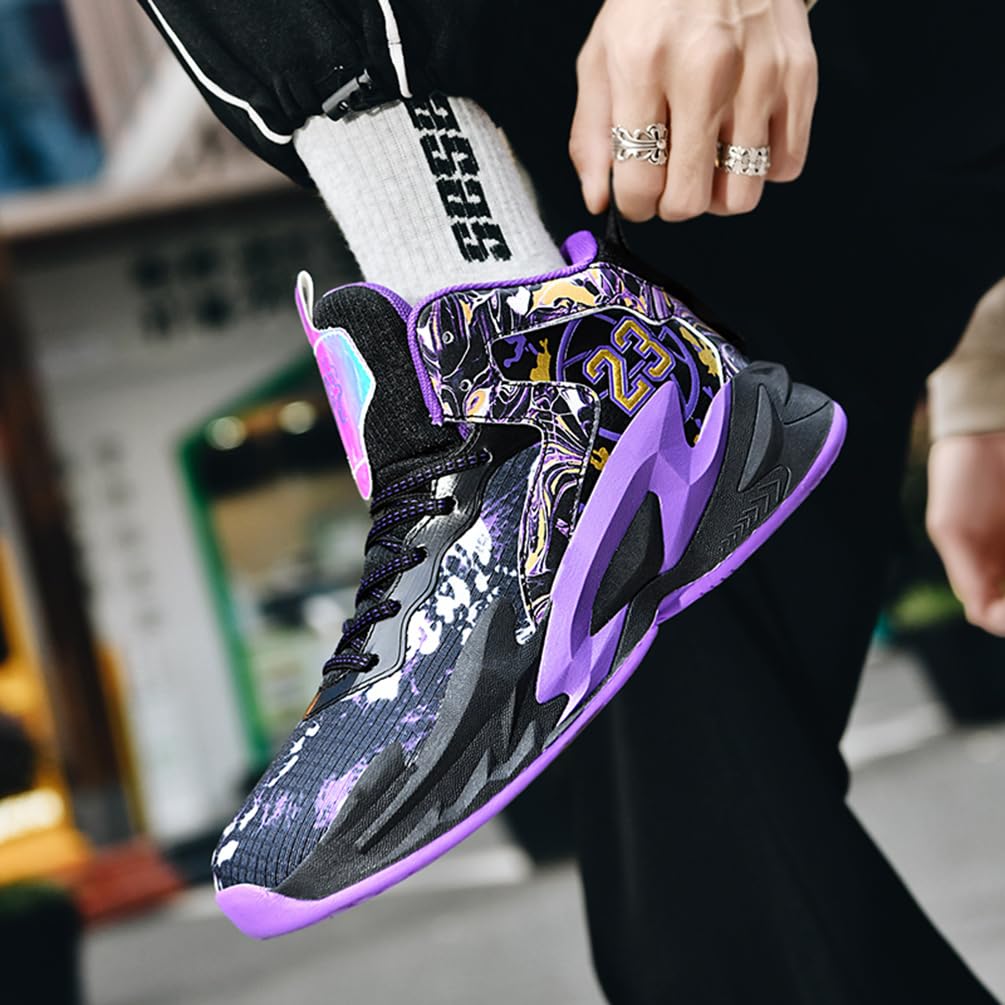 Zapatillas de Baloncesto Hombre Antideslizantes Zapatos de Baloncesto Unisex Ligeras Transpirables Masculinos Aire Libre Deportivas Zapatillas Correr Gimnasio