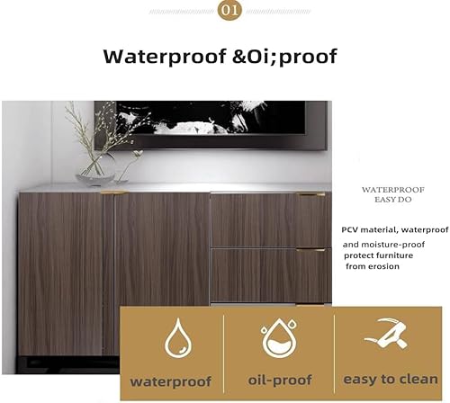 Miniatura 2 de Papel de contacto marrón de madera de nogal de 197 x 16 pulgadas, autoadhesivo, extraíble, despegar y pegar, papel tapiz decorativo para cubrir la