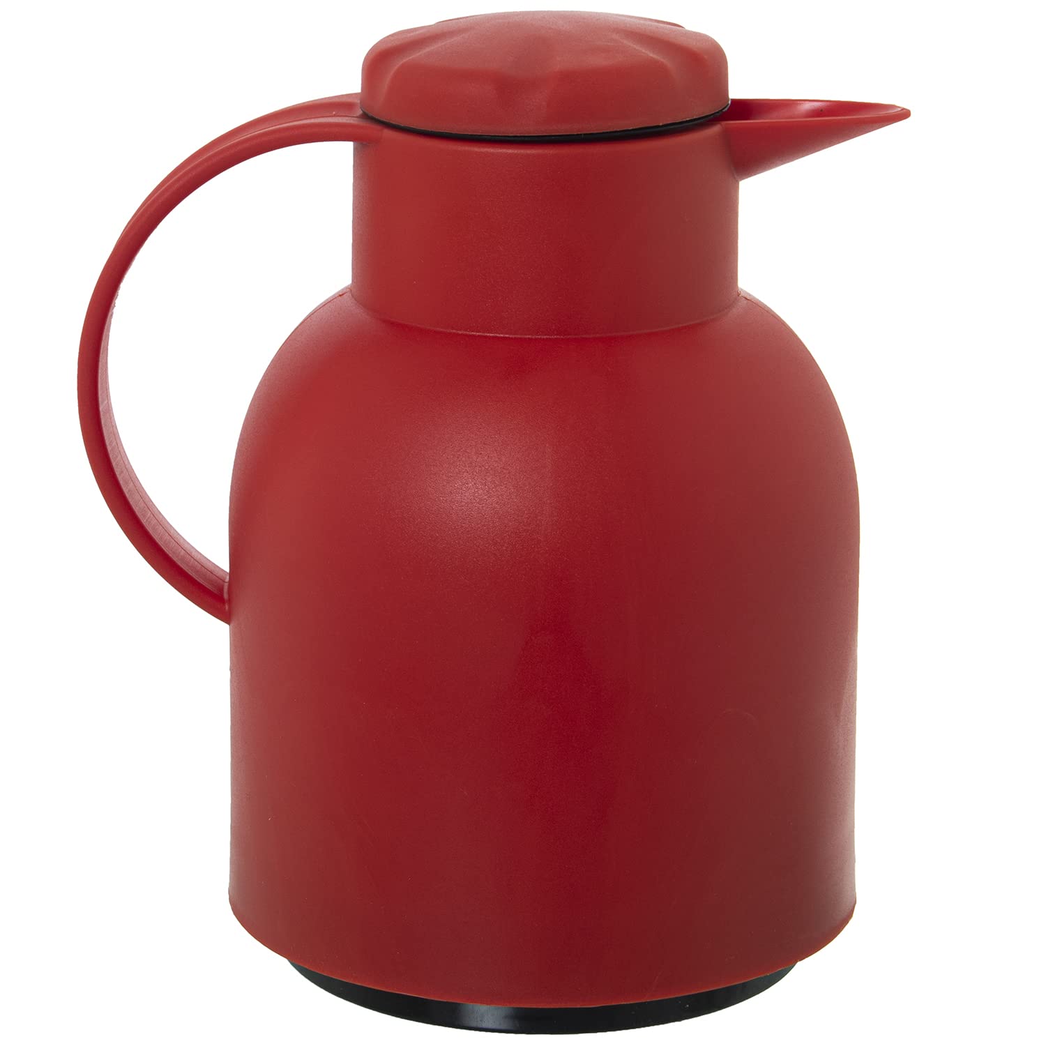 Jarre thermo rouge en verre et polypropylène isolant de haute qualité 1L