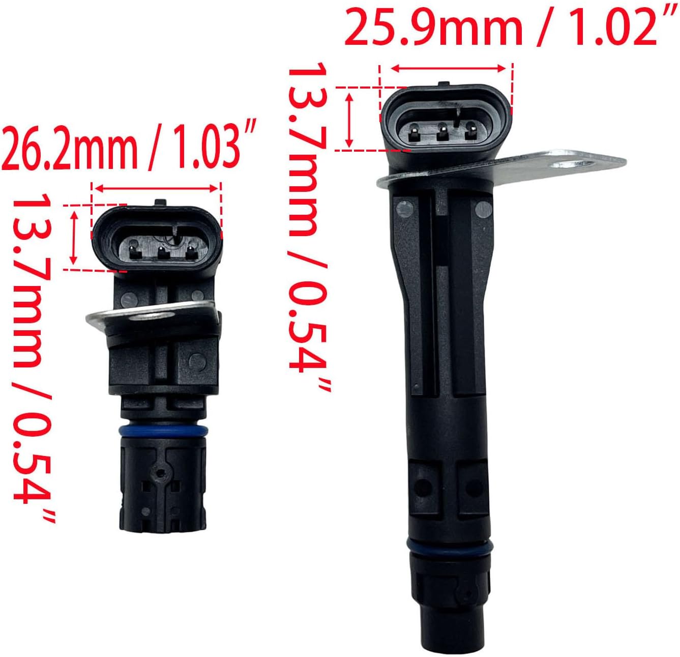 Crankshaft Crank and Camshaft Position Sensor PC278T+PC273T Compatible with Avalanche Express Silverado Suburban 1500 2500 3500 SSR Tahoe Trailblazer Envoy XL Savana Sierra Yukon 1500 2500 3500