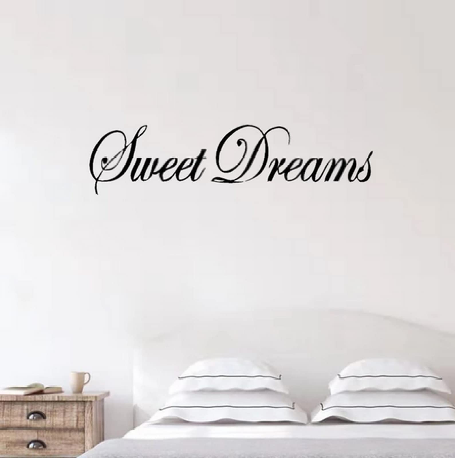 Large Size Lettering Words Sweet Dreams Vinyl Wall Stickers , Sweet Dreams Quotes Wall Decals for Bedroom Decor Free Shipping90cmx22cm
