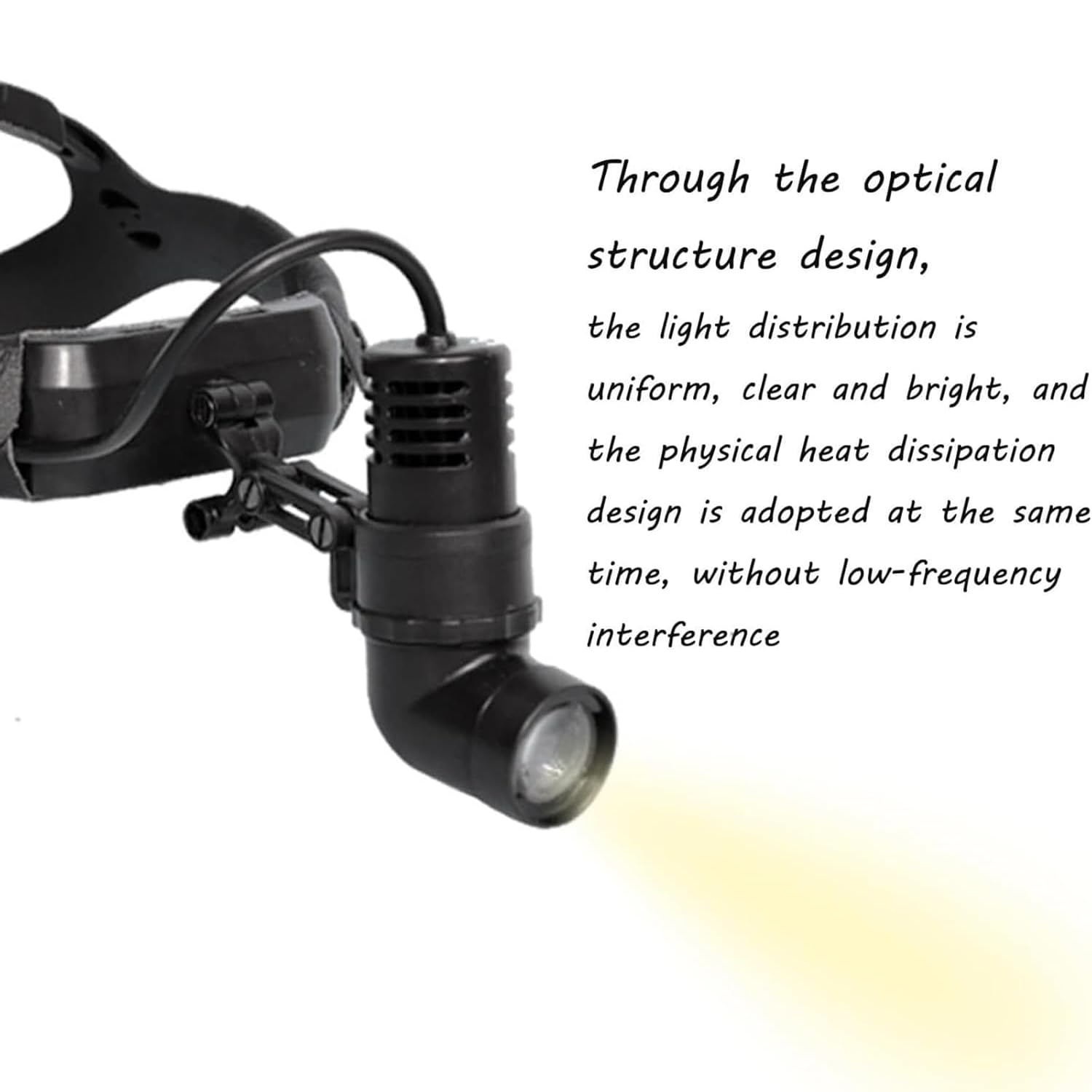 Lampada frontale medica a LED, faro chirurgico da 3 W, luminosità regolabile, temperatura di colore 5000-5500 K, girevole da 0 a 90°, per odontoiatria, oftalmologia, ginecologia, chirurgia