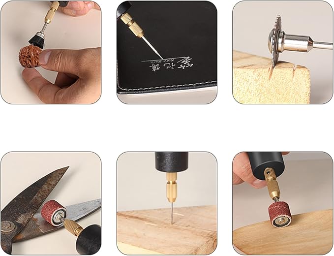 Mini Taladro Eléctrico Inalámbrico USB, 11000 RPM, para Madera y Plástico miniatura 6