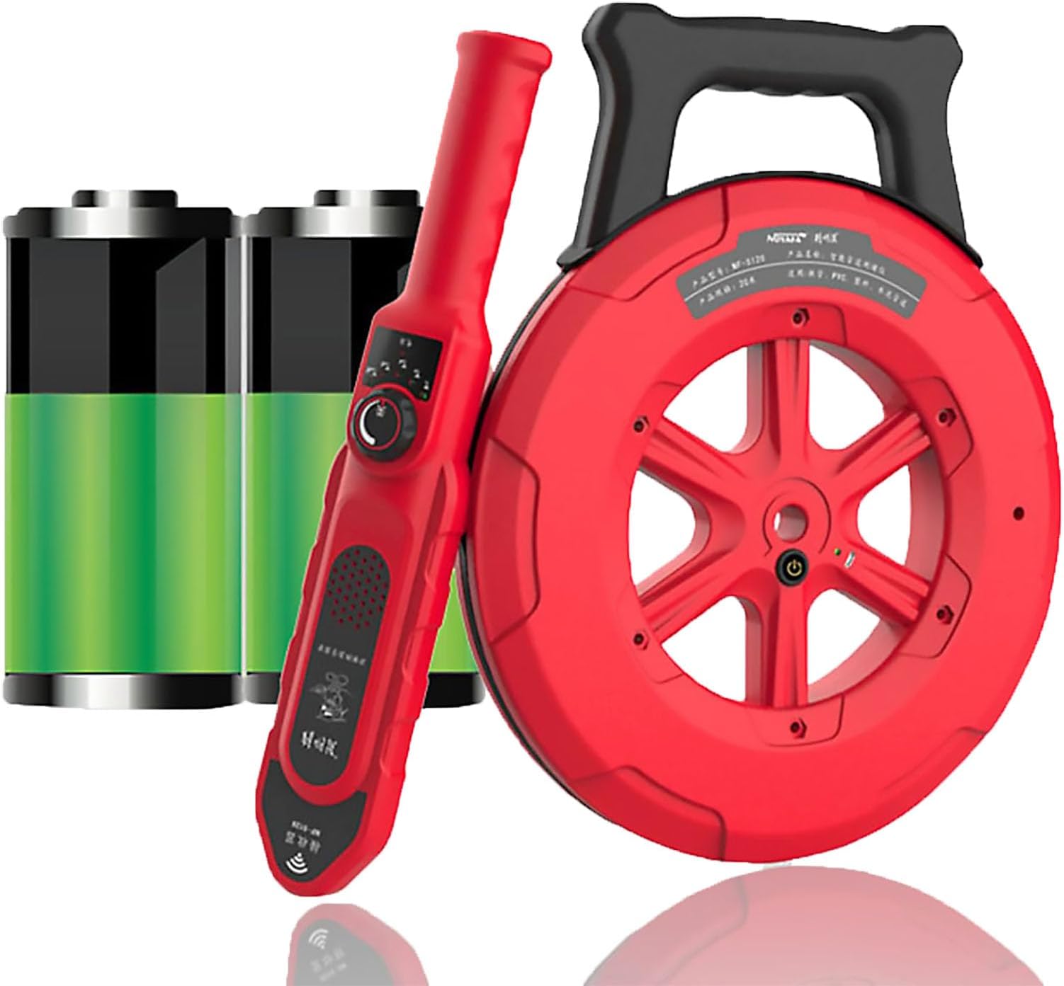 Pipe Locators Underground Water Leak Detector Line Blockage Detector Pipe Blockage Locator Underground Pipeline Blocking Clogging Finder with 7 Probes for Concrete PVC Water Pipes