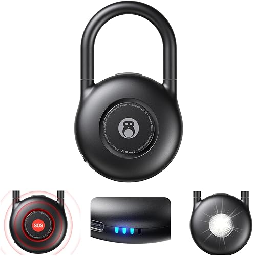 HOU Alarma personal de 130 dB para mujeres, llavero de alarma de seguridad recargable con 4 modos LED, carga rápida USB-C y espera de 500 días, disponible en Yaxa Colombia