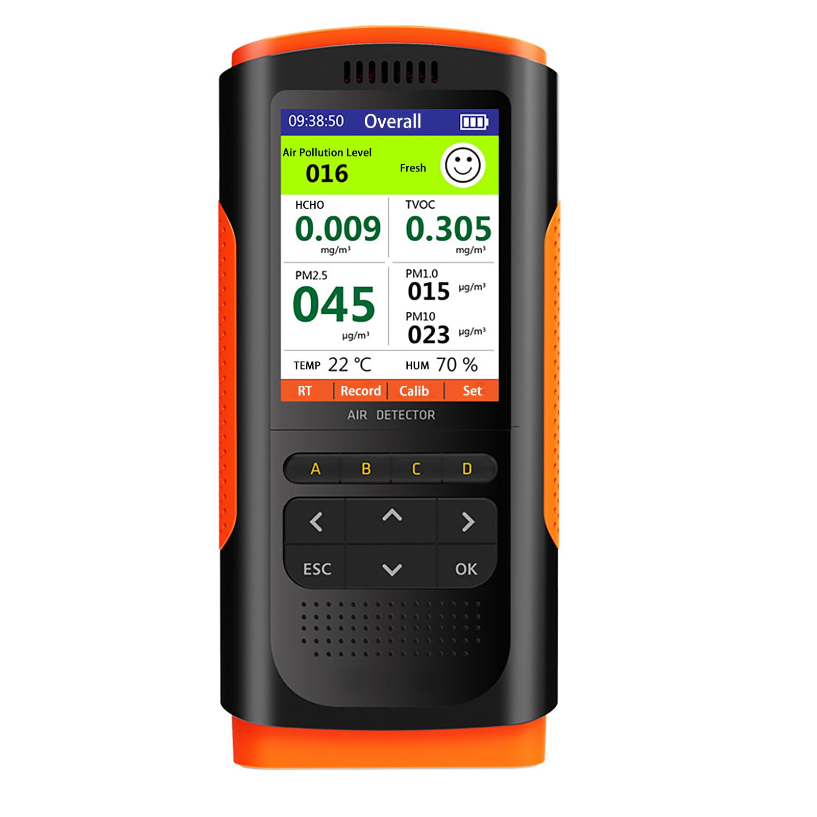 Jadeshay Medidor Calidad Aire,Portátil Detector de Calidad del Aire Digital Detector de Formaldehído Interiores Medidor de Contaminación del Aire para Detección de HCHO TVOC PM2.5/PM10