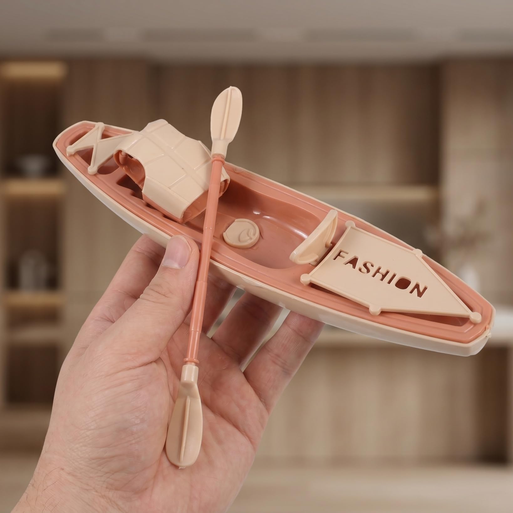 Toyvian 3 adornos de barco de plástico de 19 5 cm para kayak de juguete de remo de canoa para decoración de tartas de cumpleaños, decoración de mesa de oficina