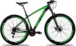 Bicicleta Aro 29 Sutton Gold 24V Freio a Disco Quadro de Alumínio 24 Marchas com Suspensão