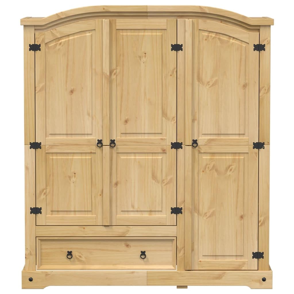 vidaXL Armadio Corona 151,5x52x170 cm in Legno Massello di Pino