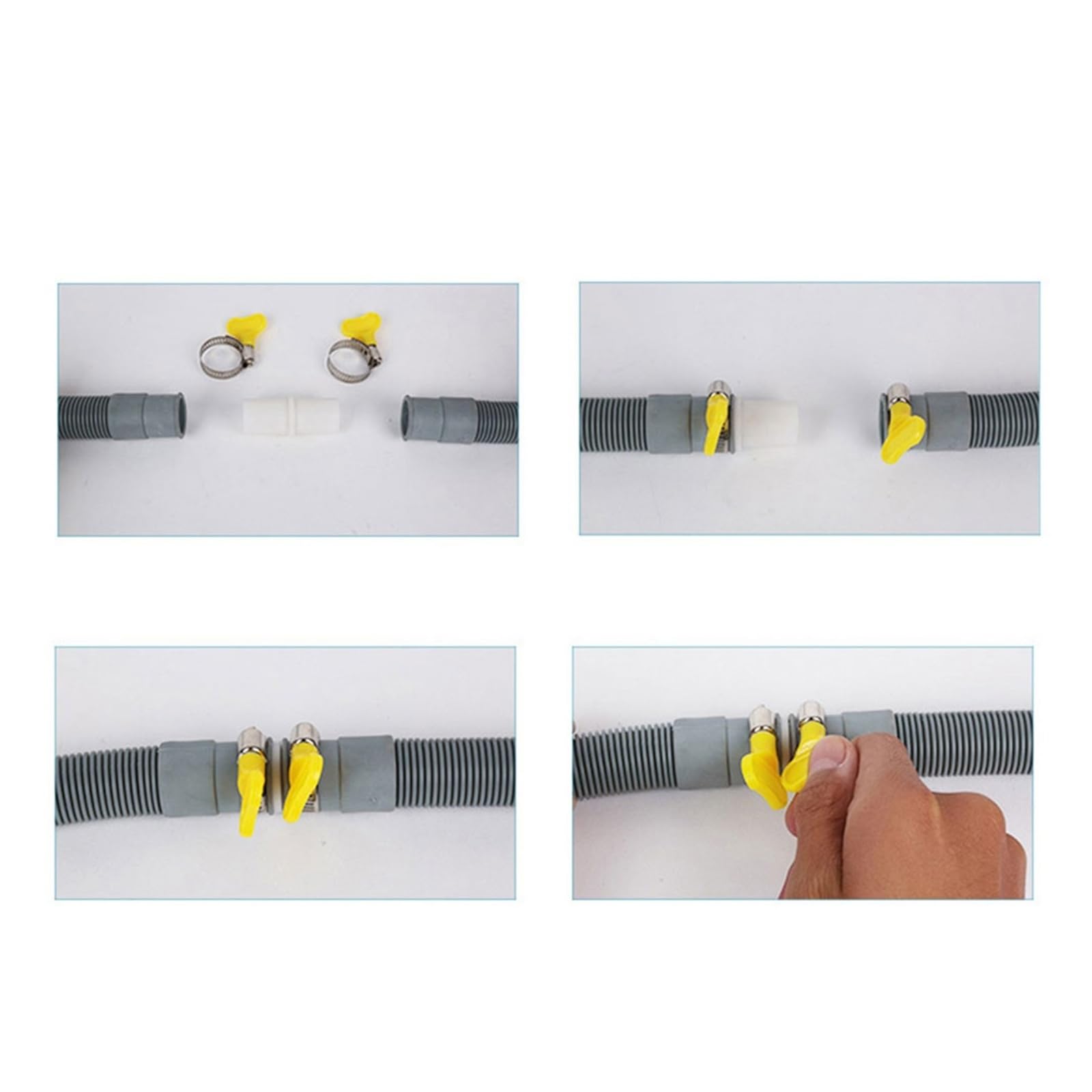 Ablaufschlauch, 2 M, Universeller Waschmaschinenablauf, Trockner-Ablaufschlauch For Waschmaschine, Spülmaschine(Gray-1PC)