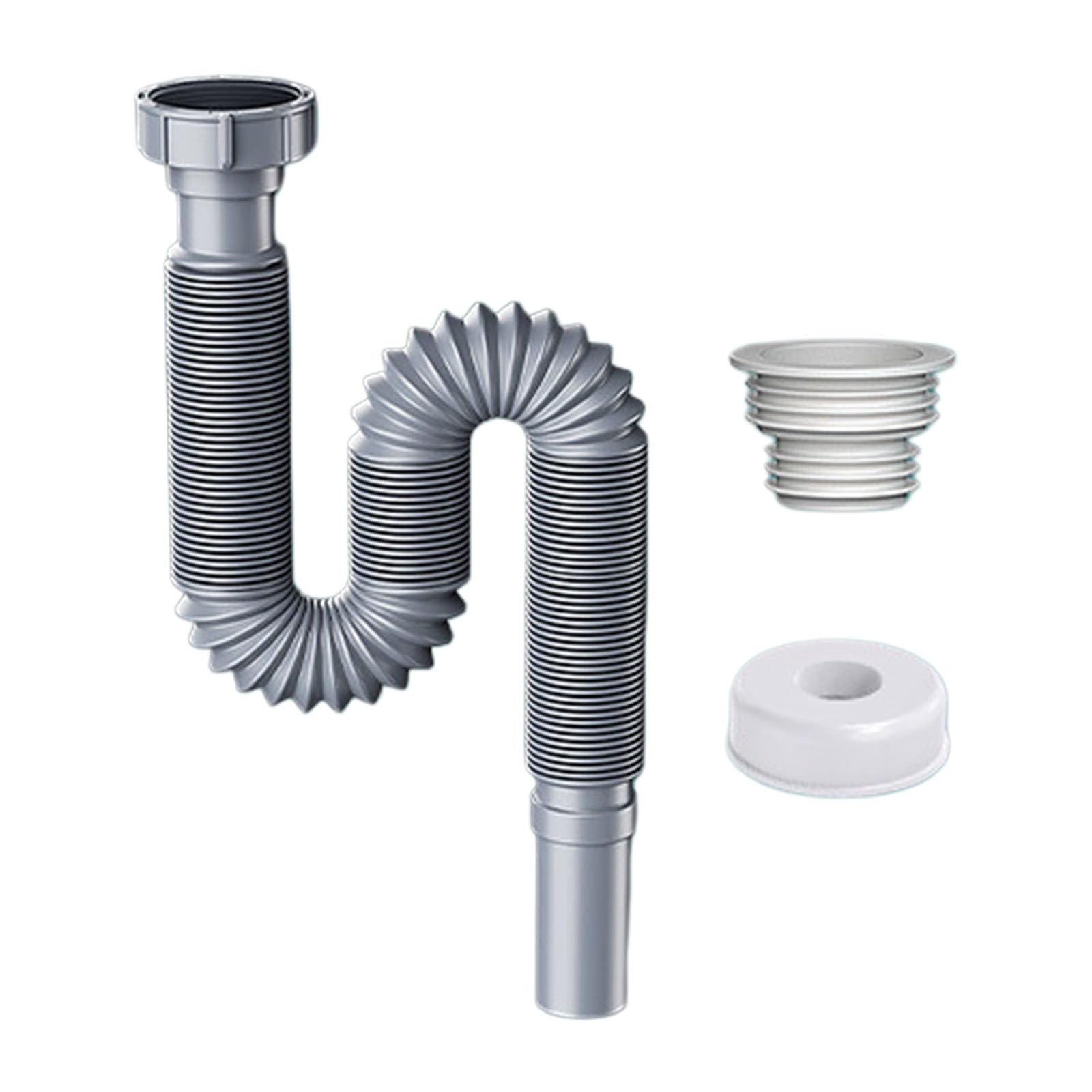 Zxfdsfdbnm Multicolor Flexible Siphon Drain Hose Sink Waste Water Pipe Kitchen Drain Pipe Side Exit Kitchen Sinks Drains Tube Sewer Tube