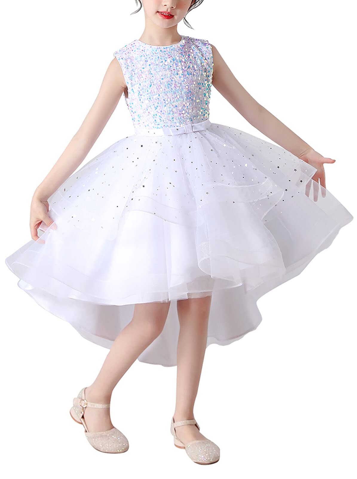 Robe Blanche Robe De Ceremonie Ado Fille Robe Courte Robe Bapteme