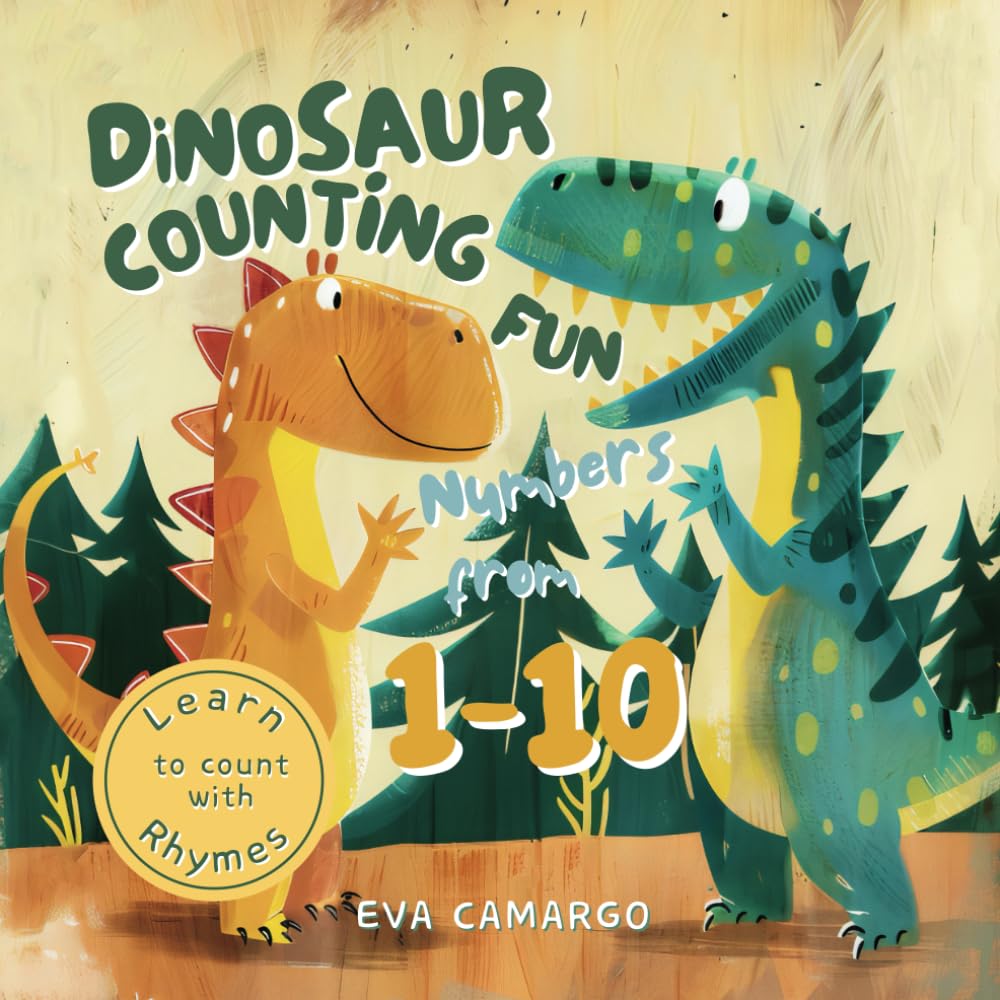Dinosaur Counting Fun with numbers from 1-10: Learn to count with Rhymes (Counting Books for Kids)