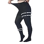 Extra Wide 5XL Medical Compression Pantyhose for Women & Men, Closed Toe 15-20 mmHg Graduated Compression Stockings Waist High Support Leggings, Support Hose for Edema, Post Surgery,During Pregnancy