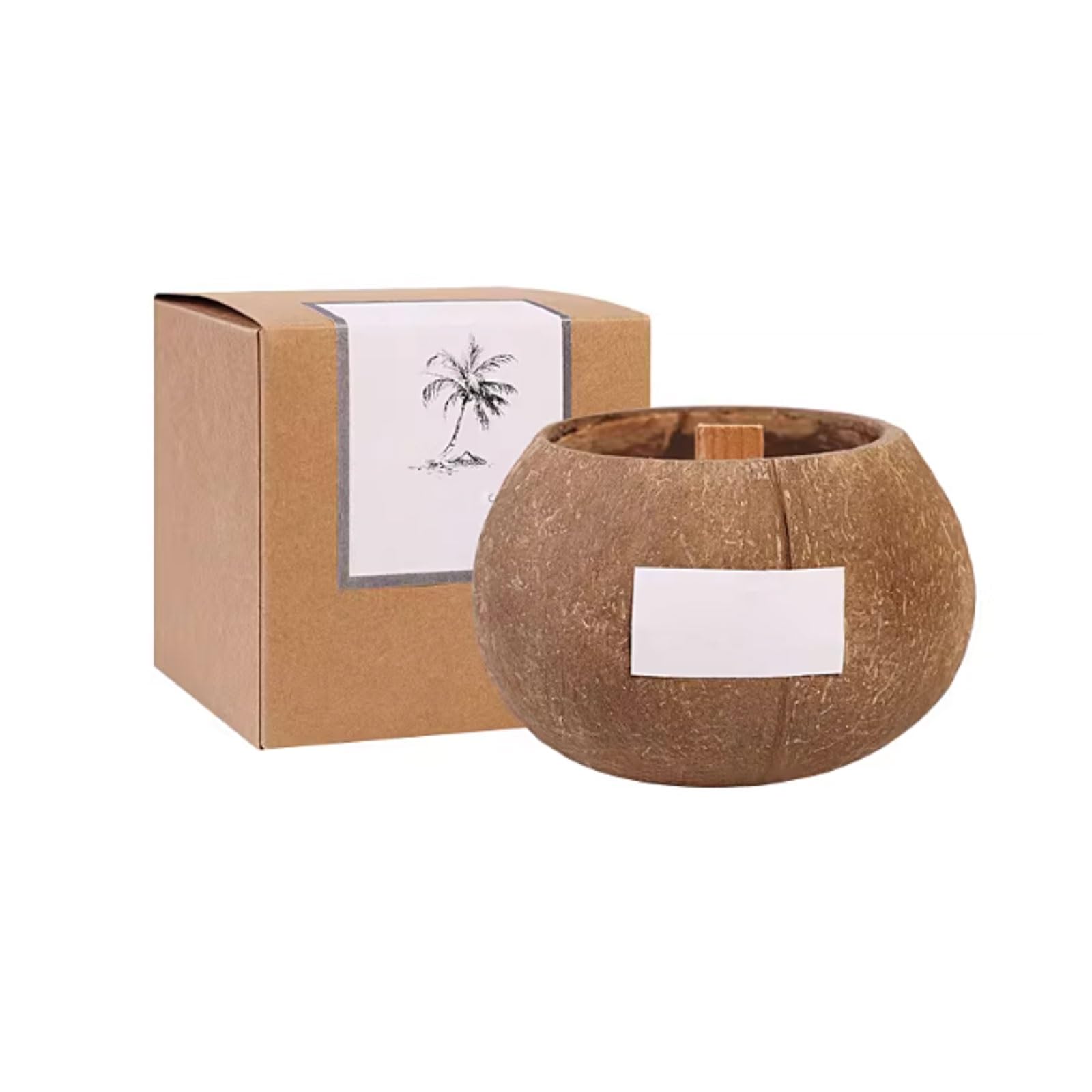 Compacto Velas de cáscara de coco, vela de soja Natural reutilizable, vela perfumada redonda for vacaciones en casa, relajación y Spa no es picante(Lavender)