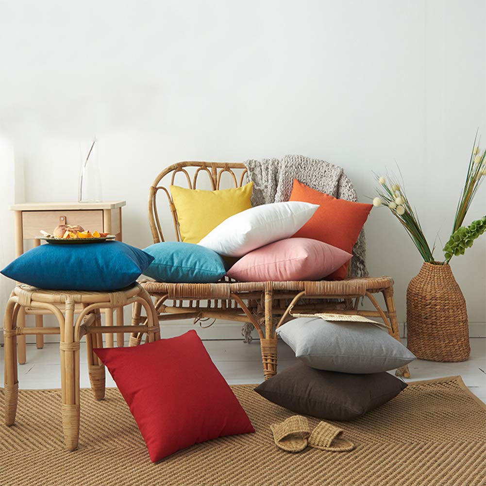 Lot De 2 Housse De Coussin Imperméable 45x45cm Orange - Terrasse, Canapé Et Extérieur