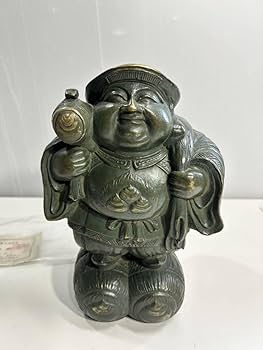 Amazon.co.jp: 石崎秀峰作ブロンズ像青銅仏像置物在銘銘入縁起物