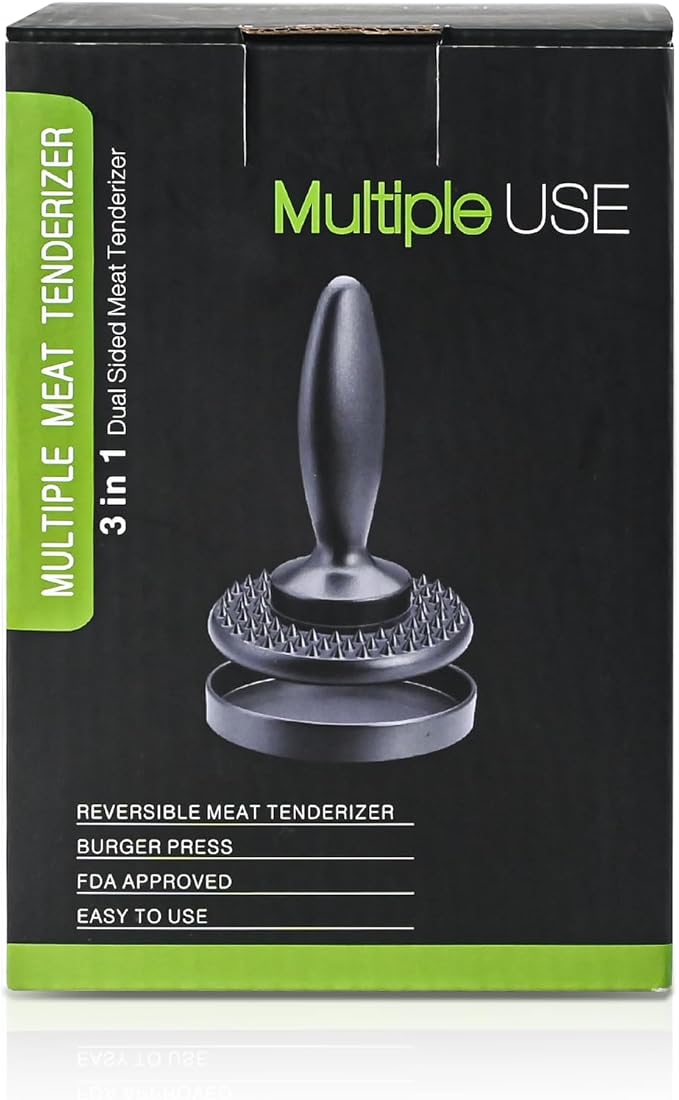 Martillo ablandador de carne 3 en 1 doble cara con base miniatura 7
