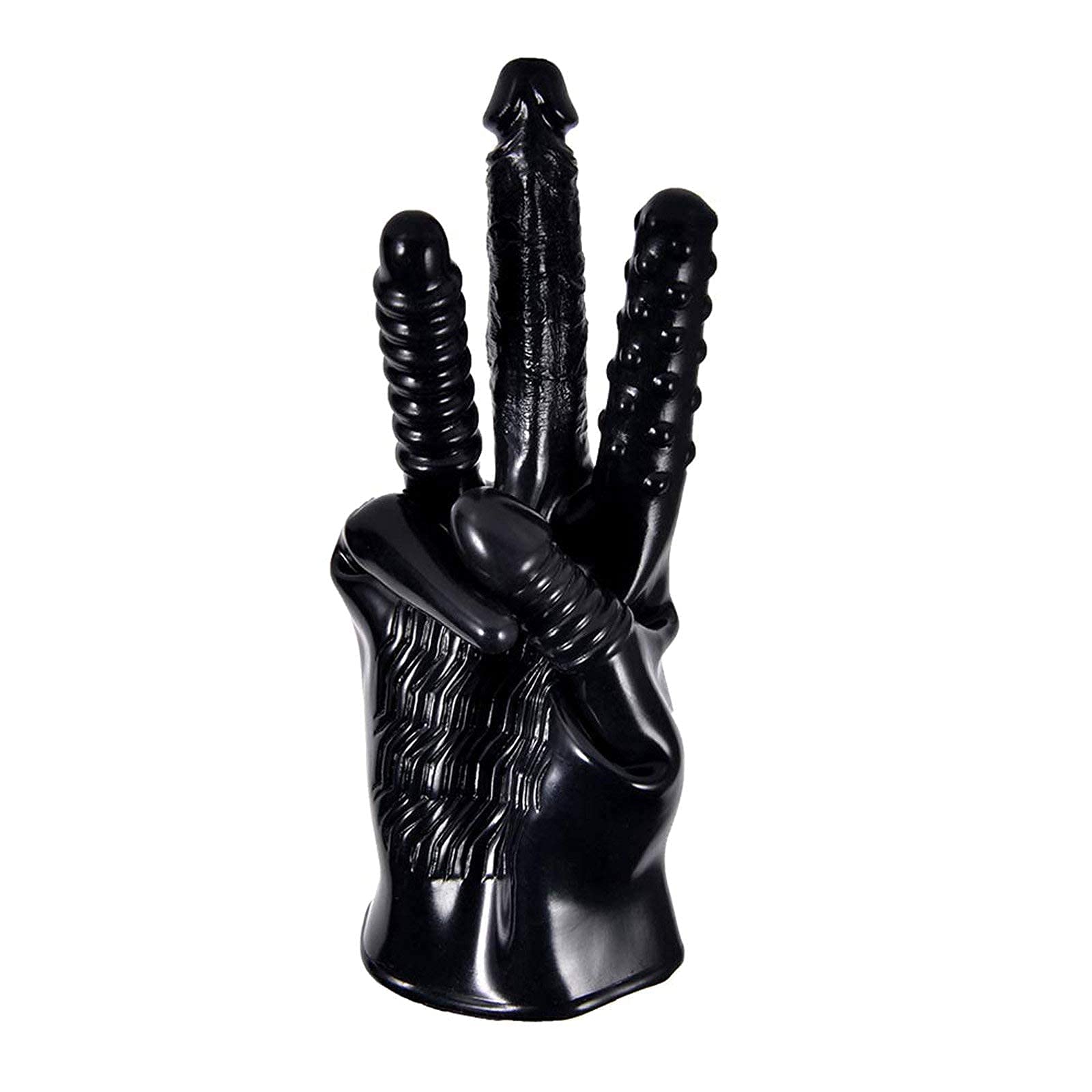 YCGLX Sex Massage Handschuhe Finger Handschuhe Massagegeräte Vibrationshandschuhe G-Punkt Stimulator 5 Arten Von Gerippten Künstlichen Penis Flirten Masturbation Spielzeug Massage-Handschuh Drogerie & Körperpflege