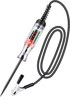 Test Light Automotive 3-48V Digital LED Circuit Tester, Auto Light Tester with Voltage Display, Electric Tester Pen with Voltmeter and Probe for Checking Car Truck Motorcycle Fuses & Battery Voltage