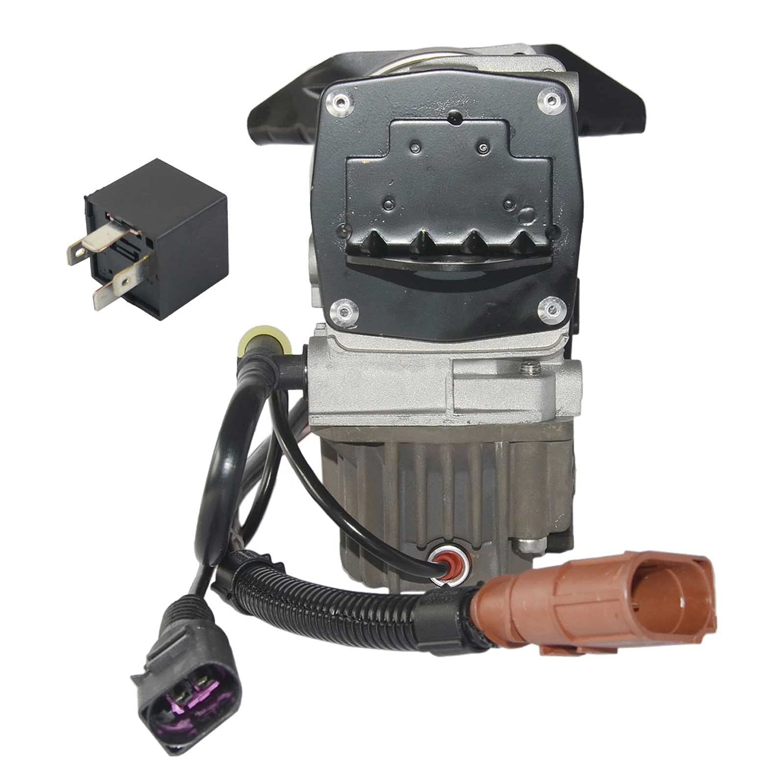 Bisenya Compresor de suspensión neumática compatible con A6 S6 Avant C6 4F 04-11 4F0616005 4F0616006A 4F0616005E Bomba de suspensión neumática