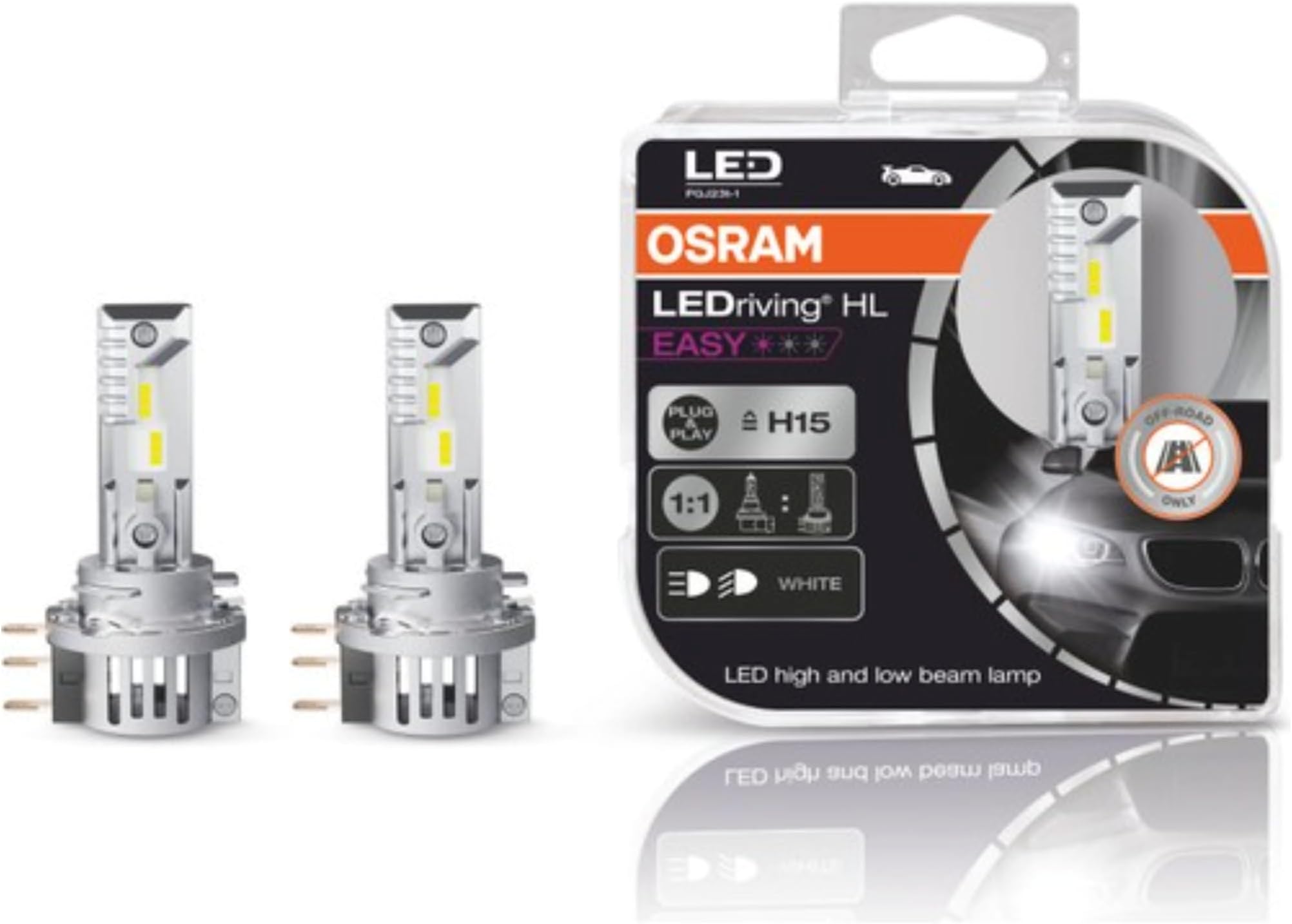 Osram 2er Set Glühbirne OSR64210DWESY2-2HB LEDDriving HL Easy Gen 2 für H7 H18 - Sonstige, universelle Kompatibilität und einfache Installation für optimale Sicht und Sicherheit beim Fahren