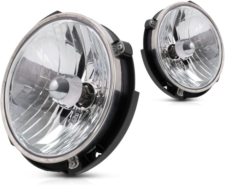 KarParts360 For Jeep Wrangler Headlight Assembly 2007-2018 Driver and Passenger Side Pair For CH2502175 | 55078149AD