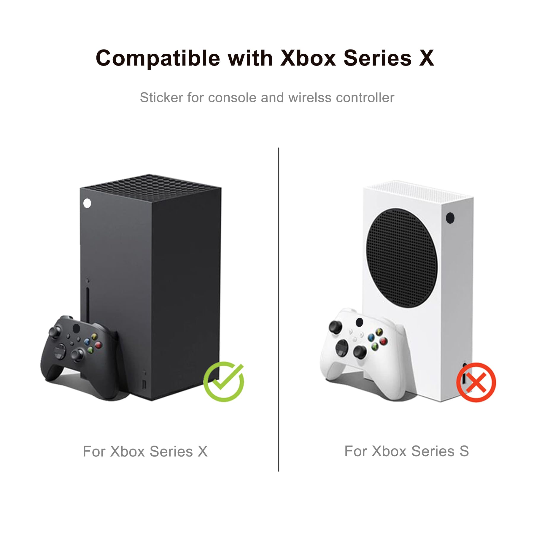Skin adesiva per Xbox Series X, in vinile, per console e controller Xbox Series X, set completo di skin per console di gioco X Box Series X (fibra di carbonio nera)