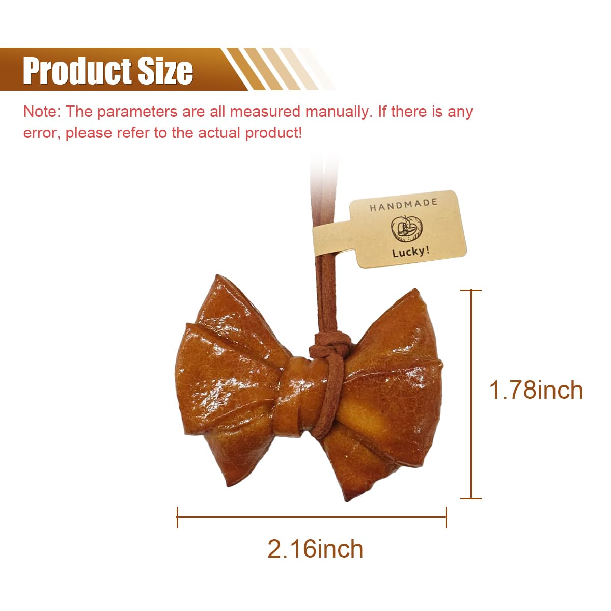 Alkaline Bread Car Mirror Hanging Accessories - Handmade Realistic Bread Car Rear View Mirror Charm - Cute Lucky — view 2