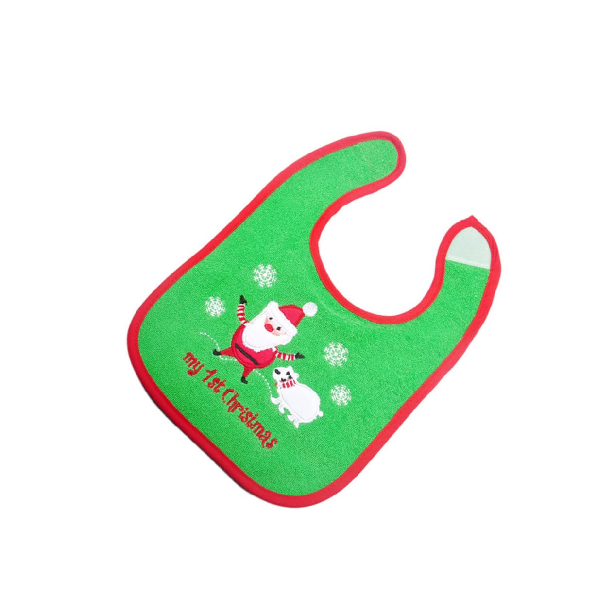 ibasenice 9piezas Baberos De Alimentación Para Bebés Diseño De Santa Claus Impermeables y Bolsillo Para Comida Divertido y Para Navidad