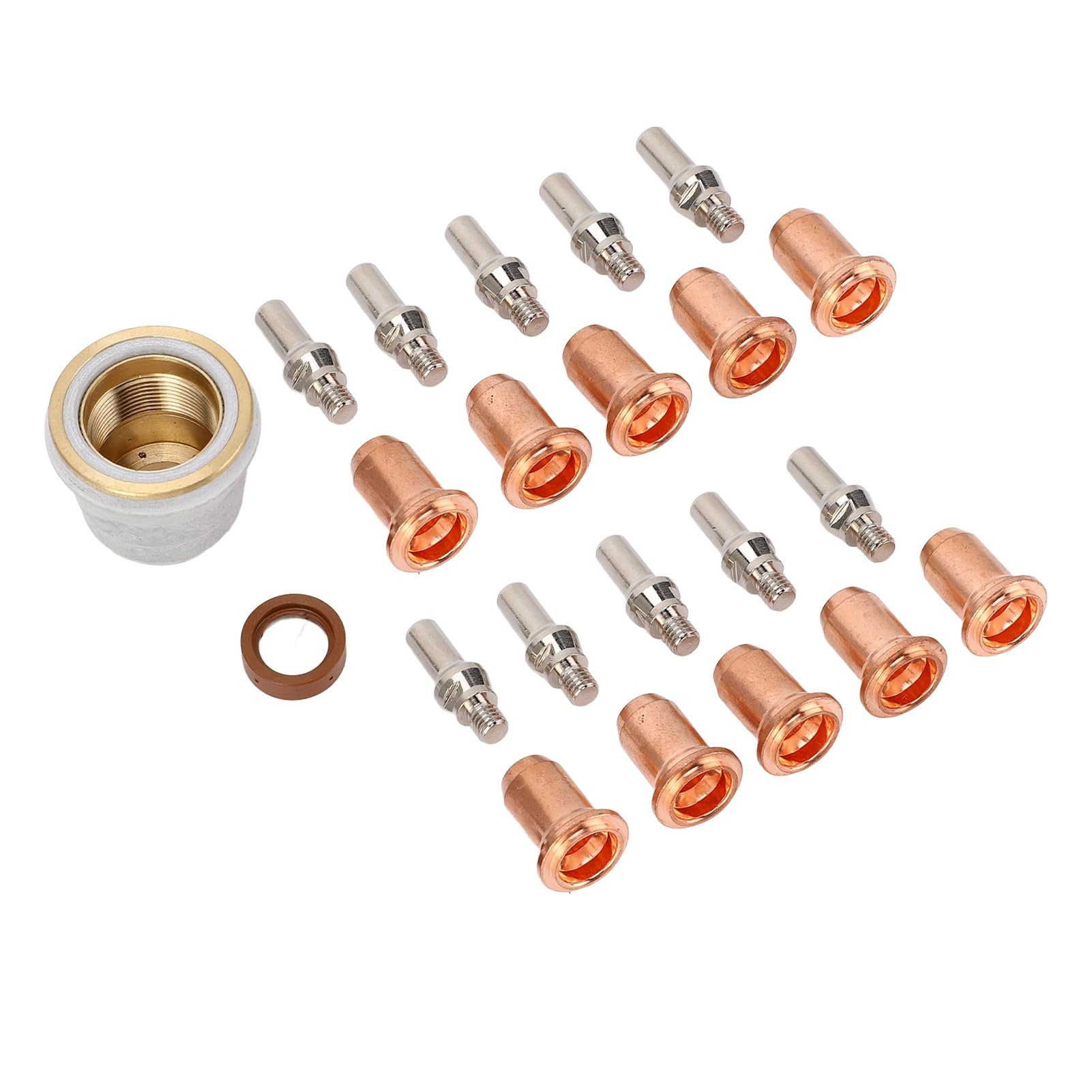 Kit 23 Piezas Consumibles Cortador Plasma IPT-60 PT-60 PT-40 Boquillas Electrodos Tapas Protección Accesorios Antorcha Soldadura