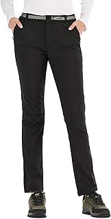 Femme Pantalon Ski Imperméable Pantalon Randonnée Softshell Thermique Étanche Coupe-Vent Hiver Pantalon de Montagne Neige Escalade