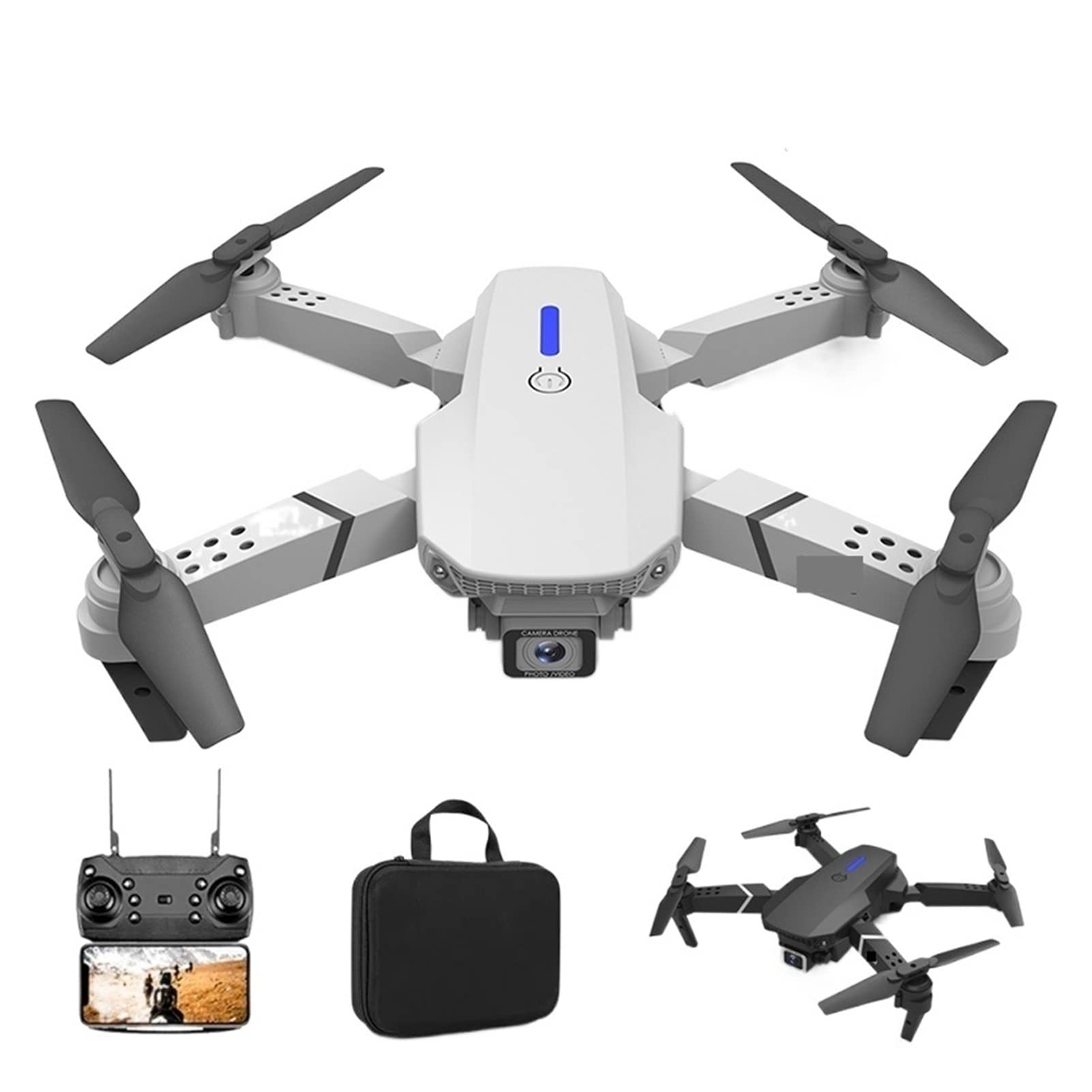 Dron Drone z szerokokątnym HD 4K 1080P Podwójna kamera Trzymaj wysokość WiFi RC Składany dron Quadcopter Dron (Kolor: torba 4K 3B Rozmiar: 1) (torba 4K 1)