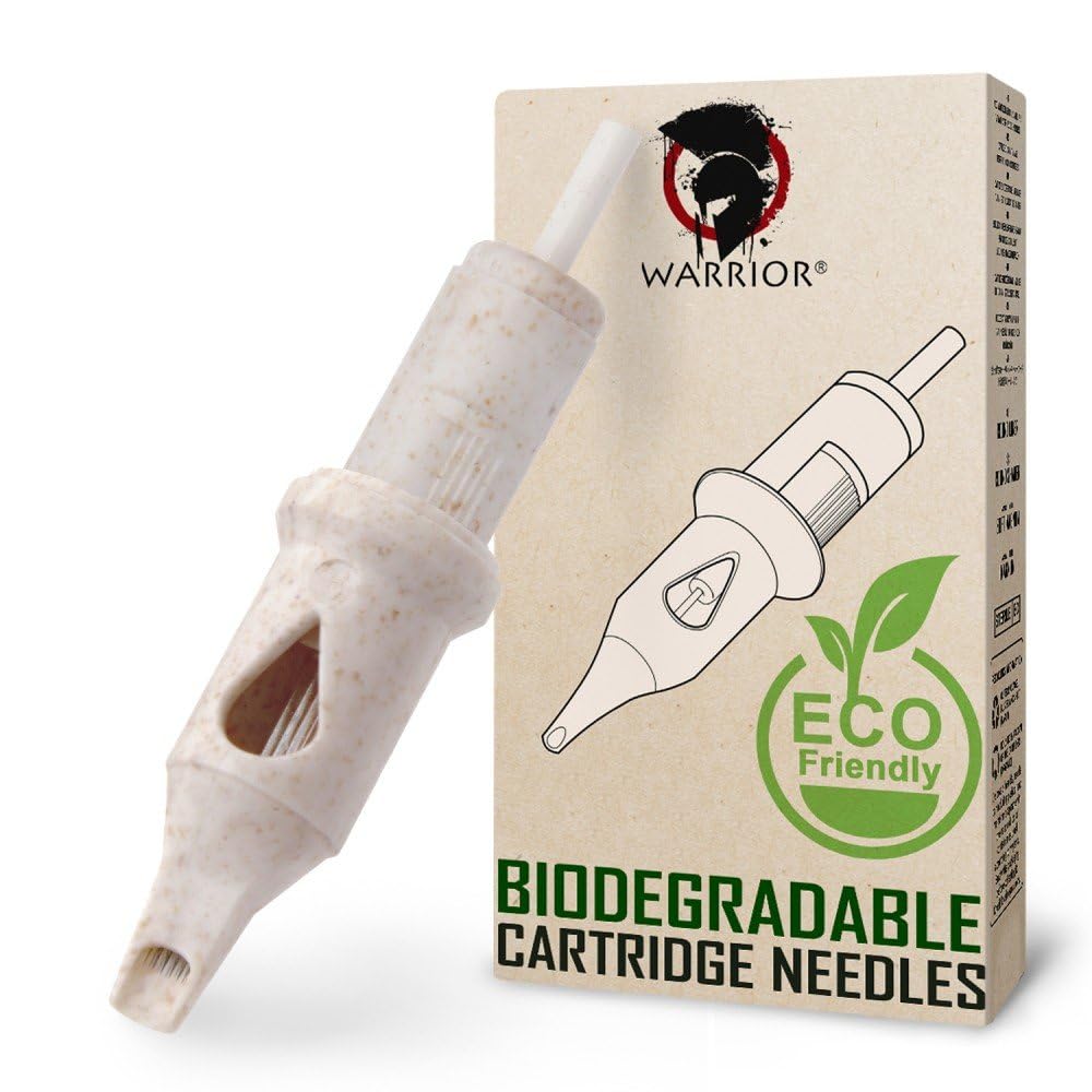 Biodegradable Tattoo Needles Cartridges WARRIOR Eco Friendly Tattoo Needle Cartridge Big Magnum 20 Pieces Surgical Steel Disposable Japanese Permanent Makeup PMU (0.3 mm-1005M1)