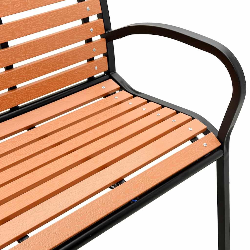 Fengshui Ławka ogrodowa brązowa 231 cm drewno stal