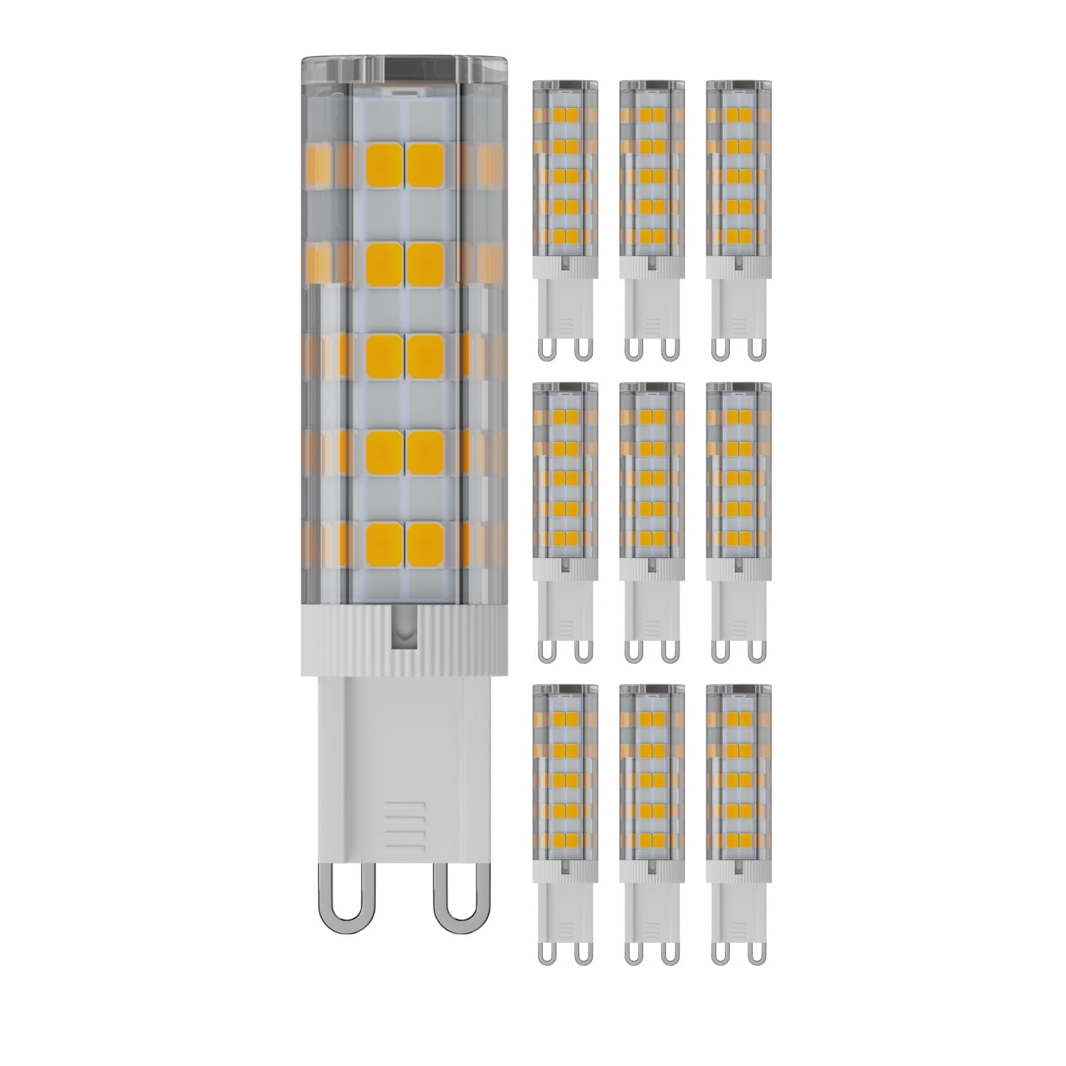 ledscom.de 10 Pieces G9 LED Bulb, White (3800 K), 4.4 W, 596lm, 596lm (4.4w) / Light Colour: White, 10 piece (pack of 1)
