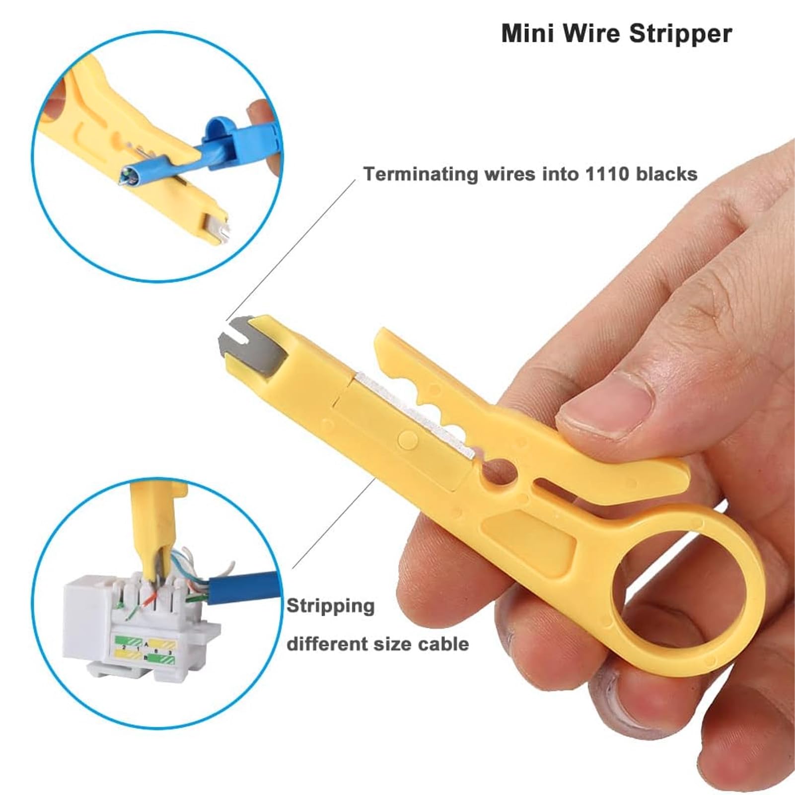 Aramox Testeur de Câble, Pince à Sertir RJ45 en Acier, Kit d'outils de Sertissage avec 50 Connecteurs Traversants, Dénudeur de Fil et Coupe-fil pour Installateur Cat5e Cat6 Cat6a