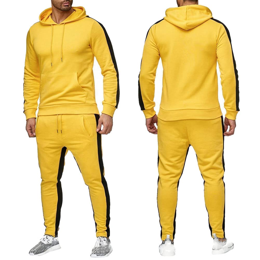 amropi Conjunto de Chandal Jogging para Hombre Sudaderas con Capucha y Pantalones 2 Piezas