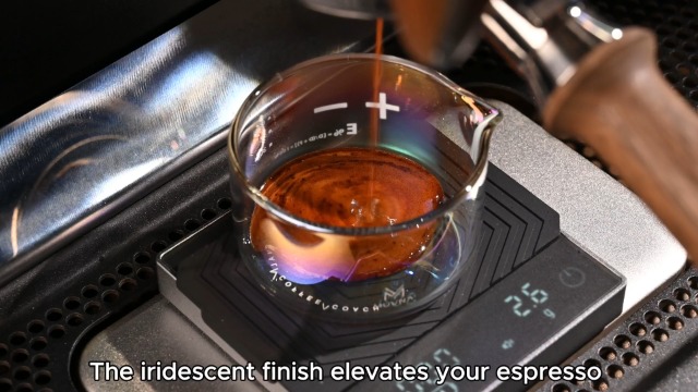 Vaso medidor espresso de vidrio 100 ml con pico vertedor miniatura 7