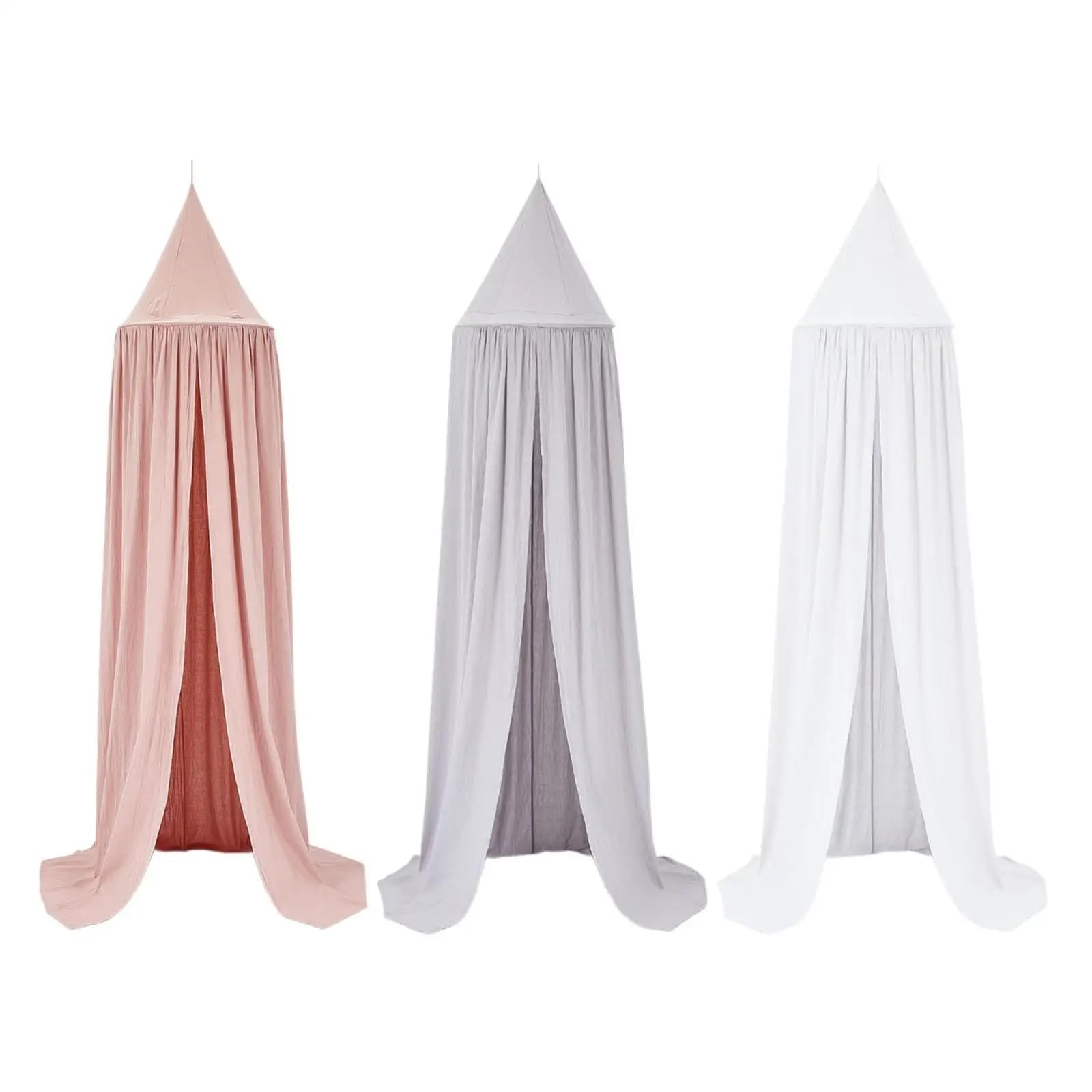 Cupola a baldacchino for letto for bambini for tende rotonde for bambini Tende da gioco for castello for l'arredamento della camera da letto(Gray)