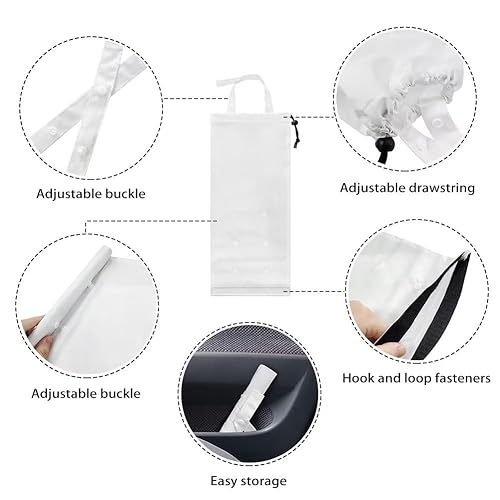 Miniatura 6 de Bolsa de basura plegable para automóvil, cubo de basura automotriz para viajes y uso al aire libre, bolsa de basura con estampado de flores para