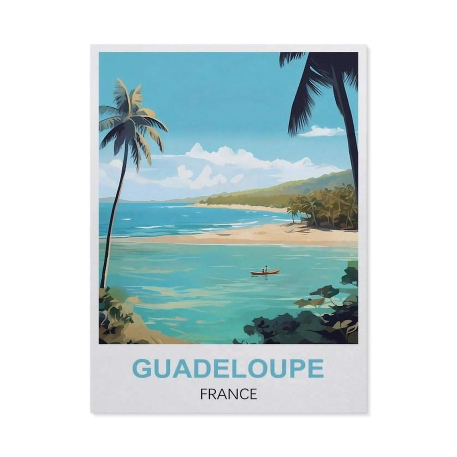 Metal Tin Sign，Guadeloupe France(30x40cm）