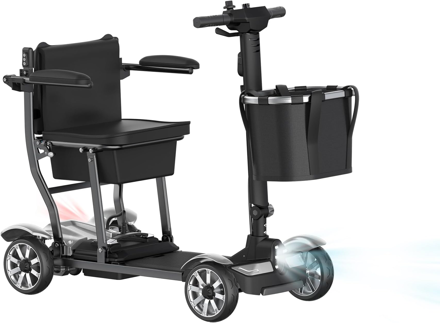 OUBA Mobility Scooter for Seniors, 38LBS 4 Wheels Mobility Scooter with LCD Display, 350LBS Capacity, Airline Approved, Lightweight Motorized Mobility Scooters for 30Miles Travel Range, SL21