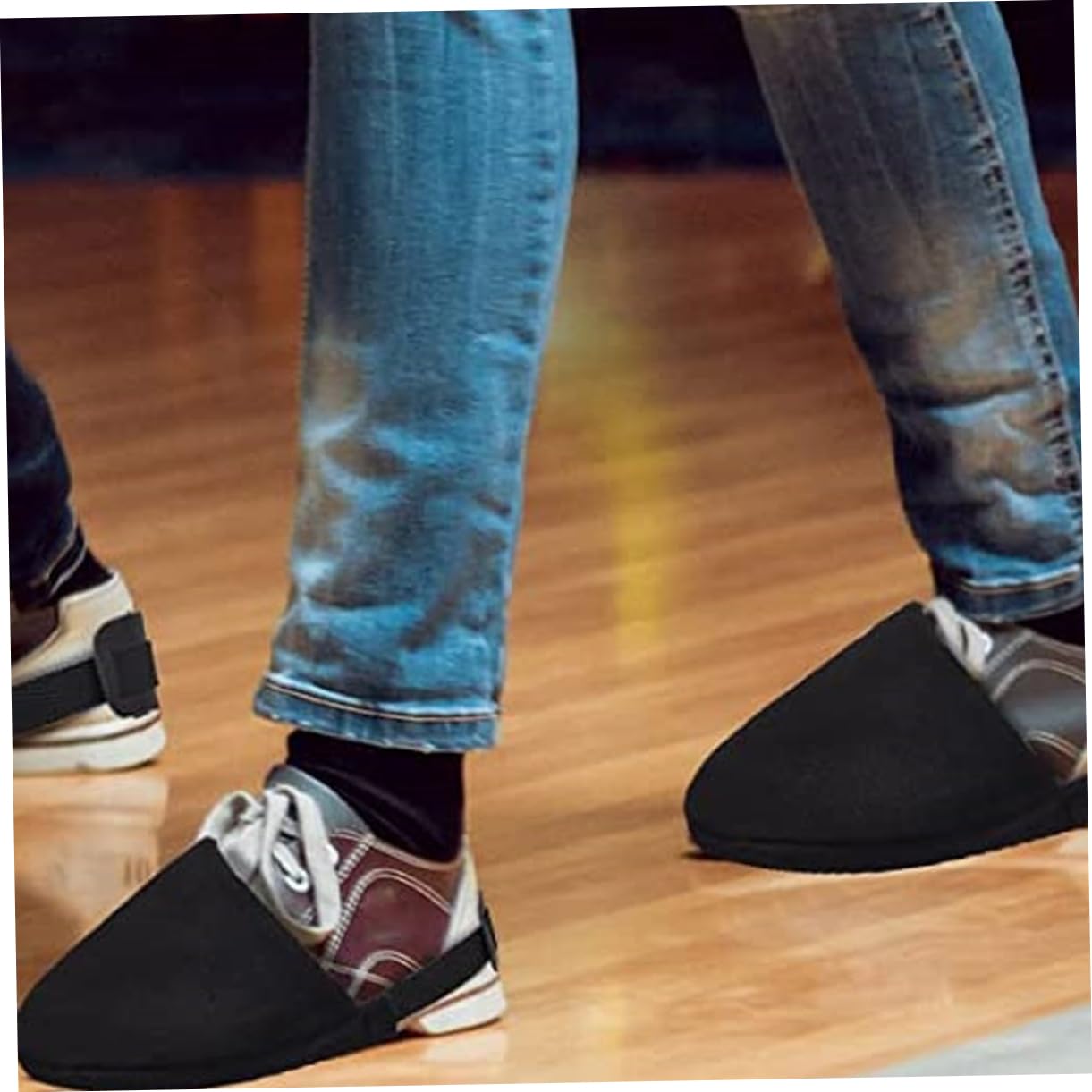 Toddmomy 2 Pairs Womens Slip Bowling Shoes Elastic Bowling Shoe Covers Comfort Fit