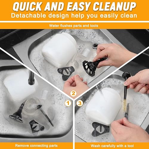 Miniatura 6 de Hoteche Pulverizador de pintura inalámbrico de litio de 20 V con contenedor de 27.1 fl oz, boquilla ajustable, batería y cargador