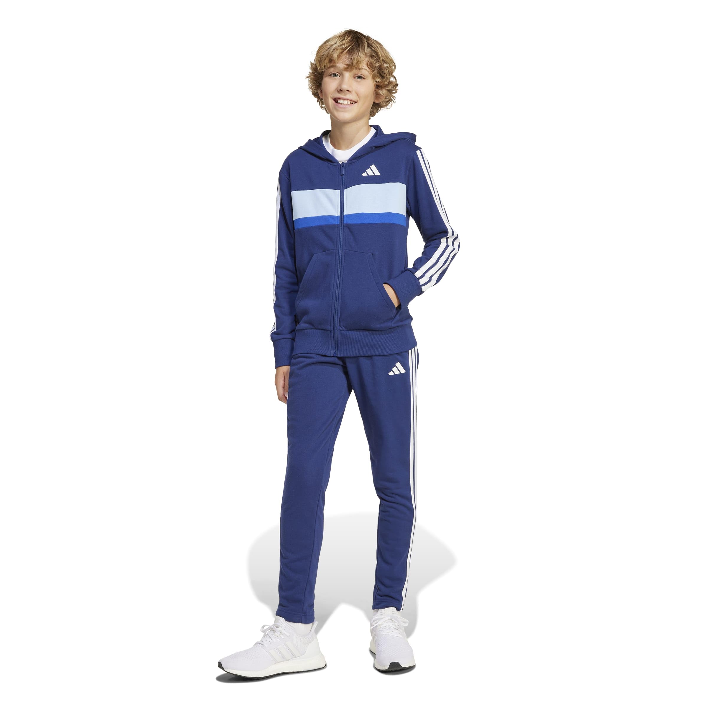 adidas Seasonal Essentials Tiberio 3 Stripes French Terry Tracksuit Tuta da allenamento Unisex - Bambini e ragazzi