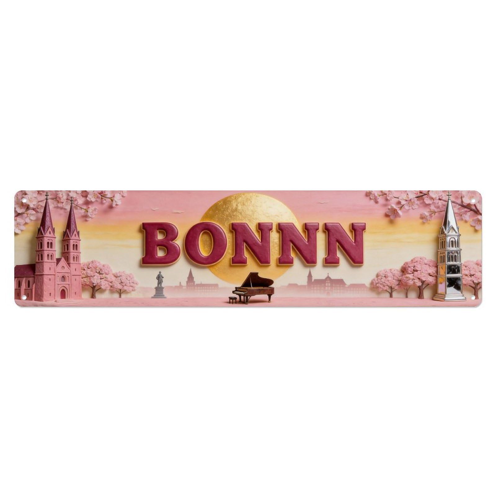 Bonn Germany Vintage Metal Tin Sign