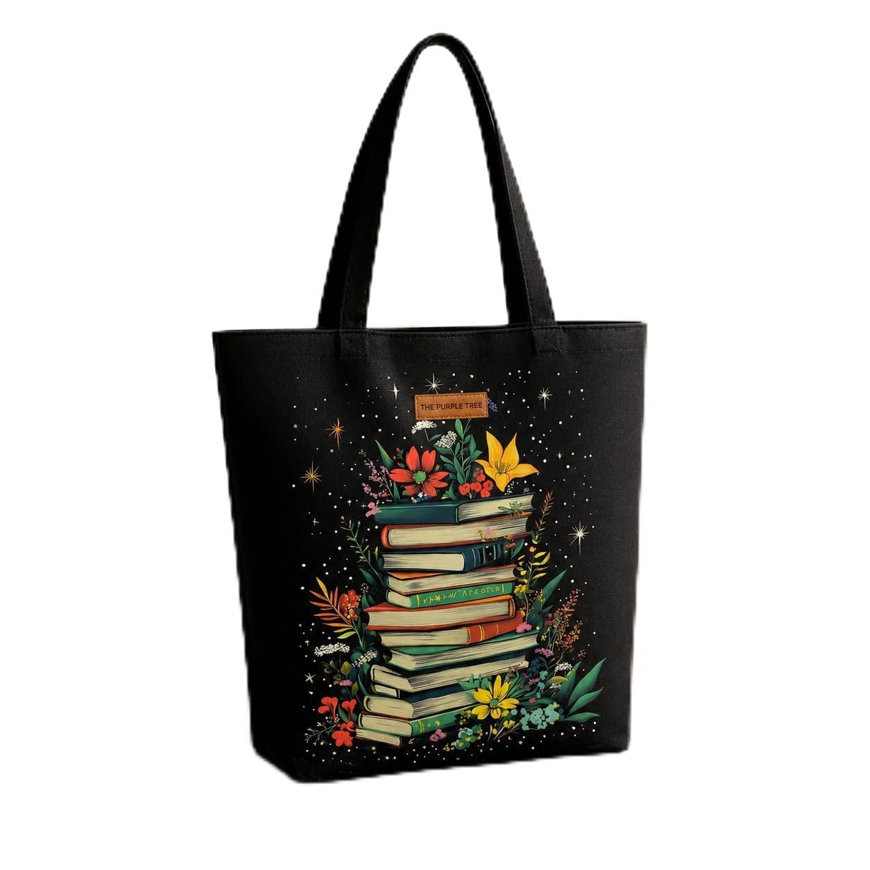 the purple tree Eco-Friendly Canvas Tote Bag, Sustainable, Reusable Shopping, Beach, Travel or Everyday Tote, Wide Tote Bag-picture-11